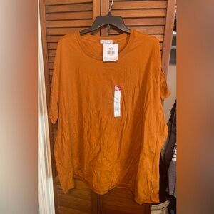 Hanes Women's Short Sleeve Tee in Orange